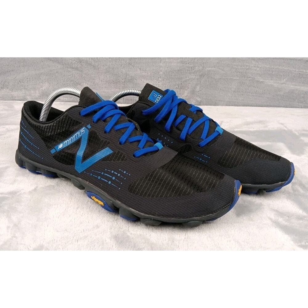 New Balance Minimus MT00BK Men’s 10D Black Blue Barefoot Running Shoes